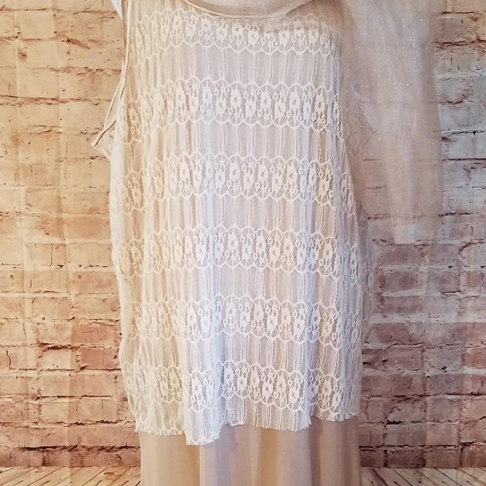 Stretch Laces Sleeveless Tunic VIctorian Enspired